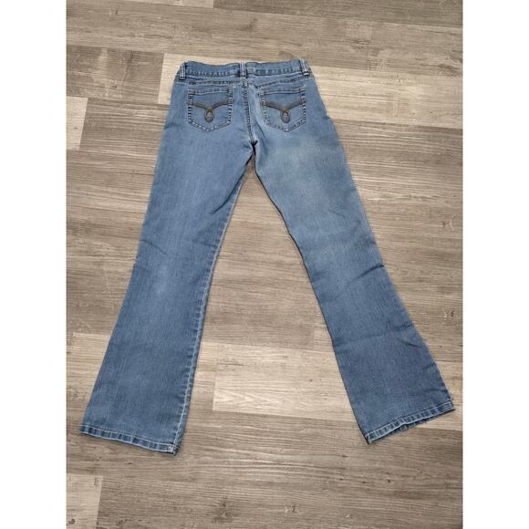 ROXY Light Washed Blue Denim Flare Leg Jeans Size 1 - Picture 2 of 9